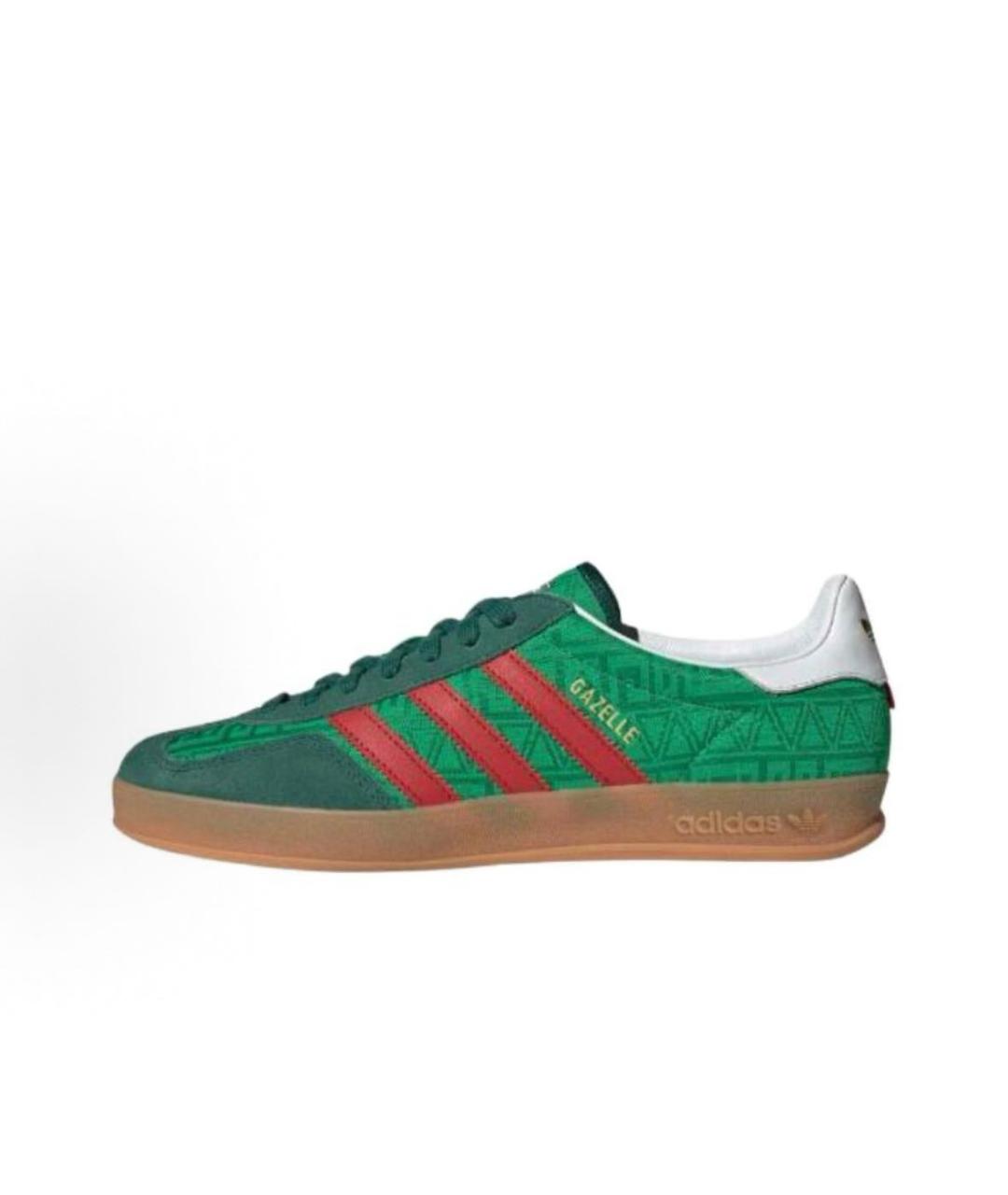 ADIDAS Зеленые текстильные низкие кроссовки / кеды, фото 2