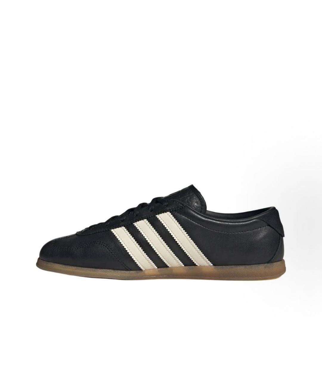 ADIDAS Черные кожаные низкие кроссовки / кеды, фото 2