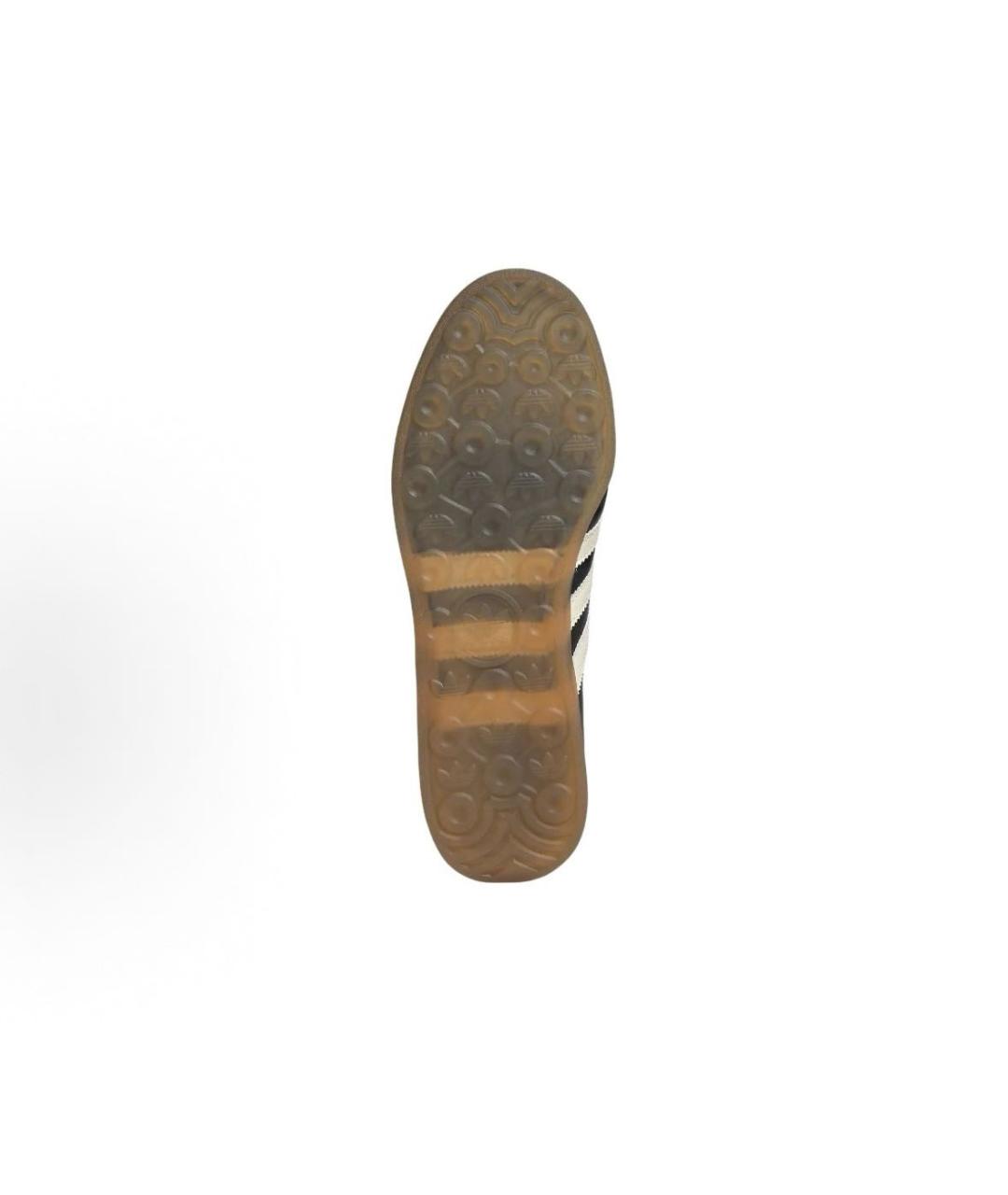 ADIDAS Черные кожаные низкие кроссовки / кеды, фото 4