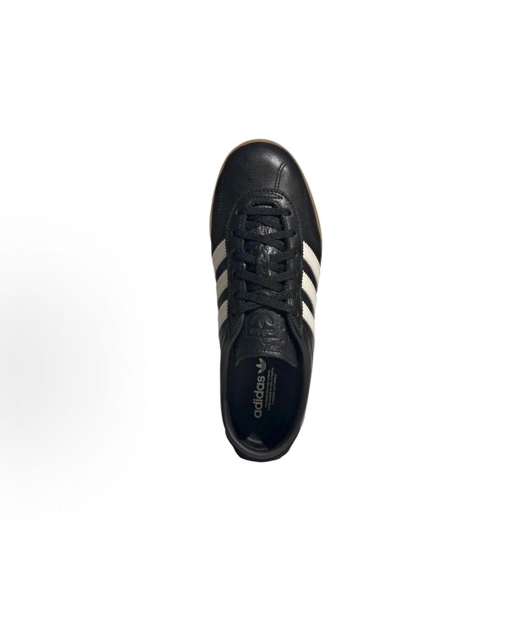 ADIDAS Черные кожаные низкие кроссовки / кеды, фото 3