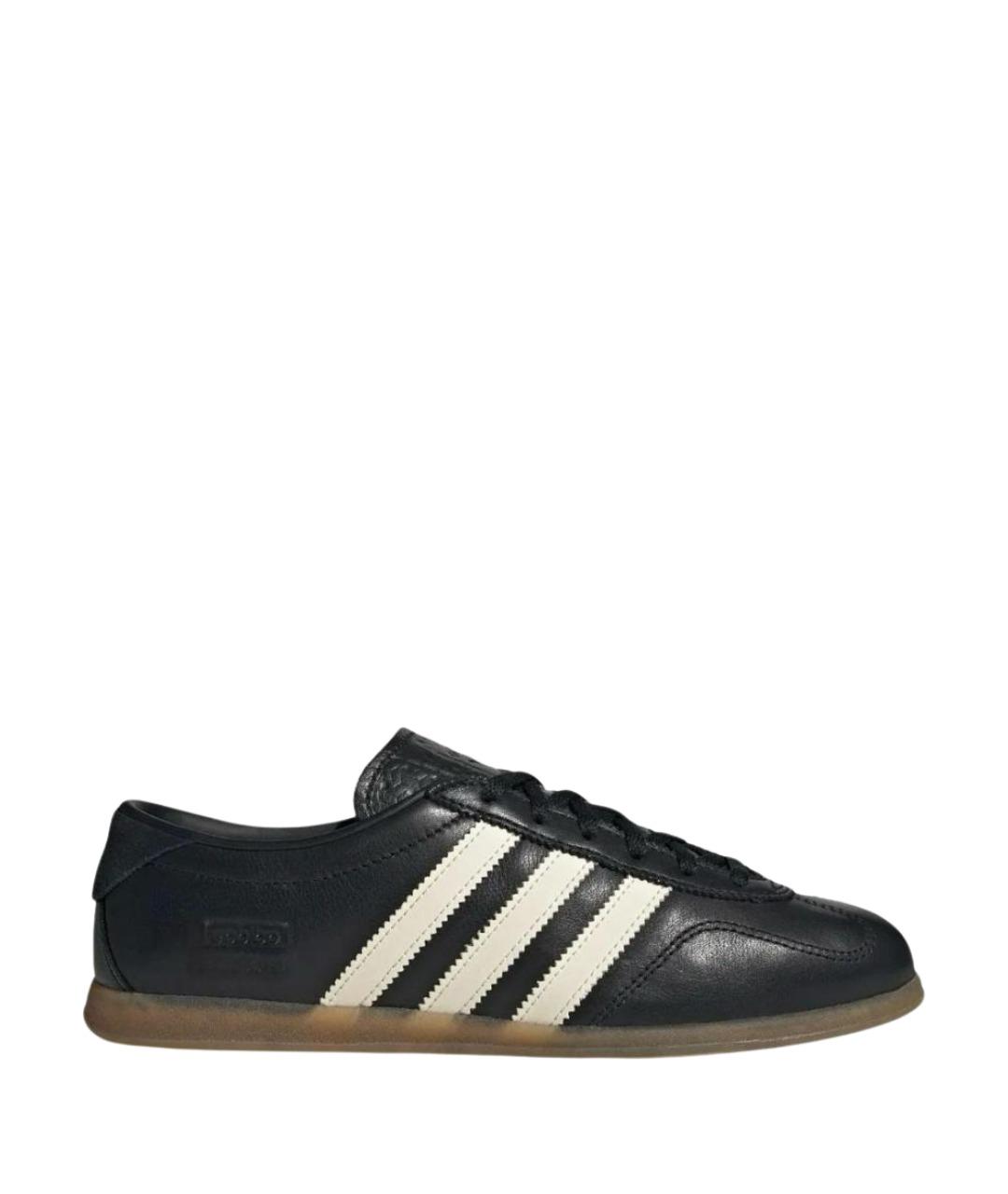 ADIDAS Черные кожаные низкие кроссовки / кеды, фото 1