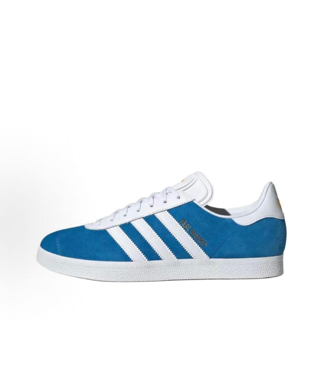 ADIDAS Синие замшевые низкие кроссовки / кеды, фото 2