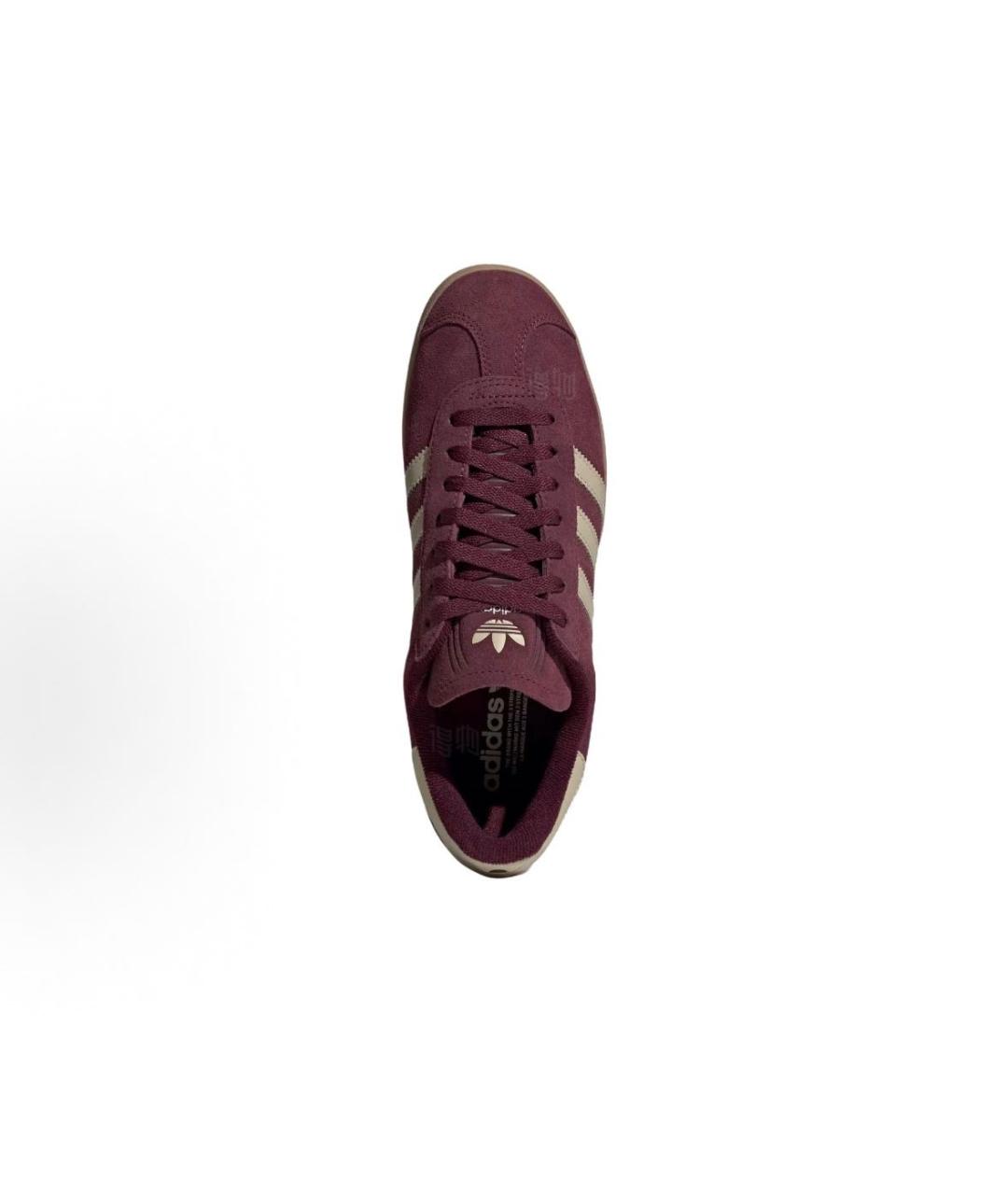 ADIDAS Бордовые замшевые низкие кроссовки / кеды, фото 5