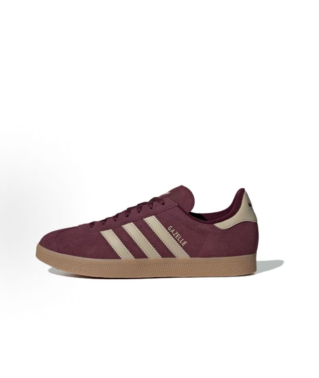 ADIDAS Бордовые замшевые низкие кроссовки / кеды, фото 2
