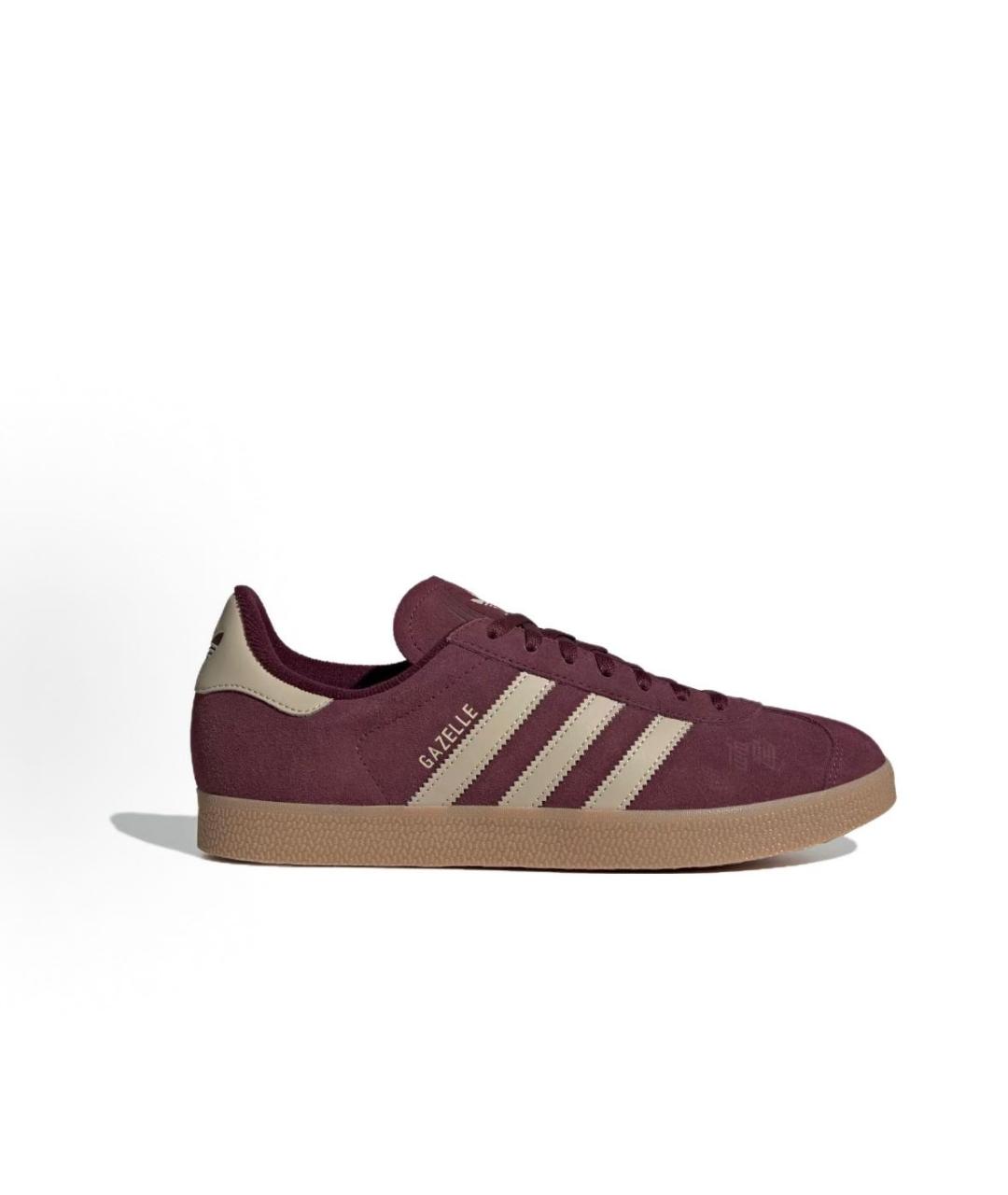 ADIDAS Бордовые замшевые низкие кроссовки / кеды, фото 7