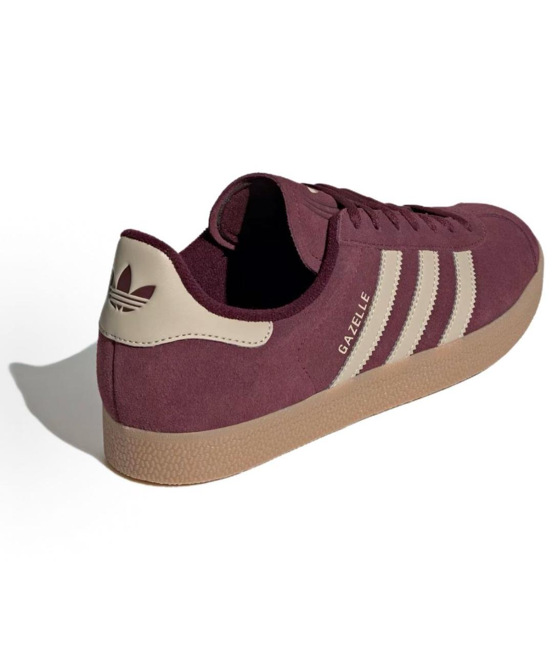 ADIDAS Бордовые замшевые низкие кроссовки / кеды, фото 4