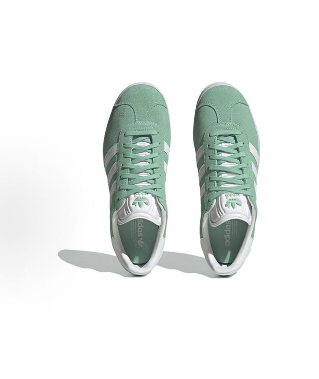 ADIDAS Зеленые замшевые низкие кроссовки / кеды, фото 5