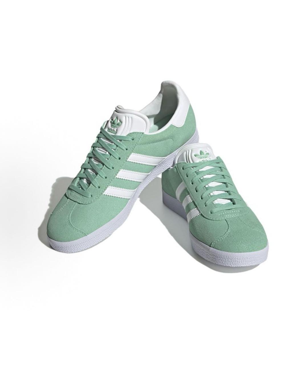 ADIDAS Зеленые замшевые низкие кроссовки / кеды, фото 3