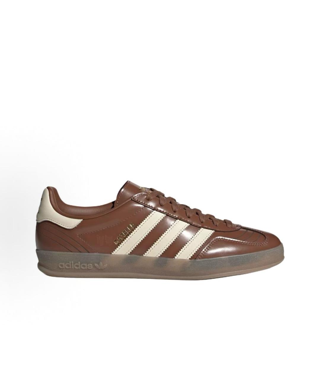 ADIDAS Коричневые кожаные низкие кроссовки / кеды, фото 7