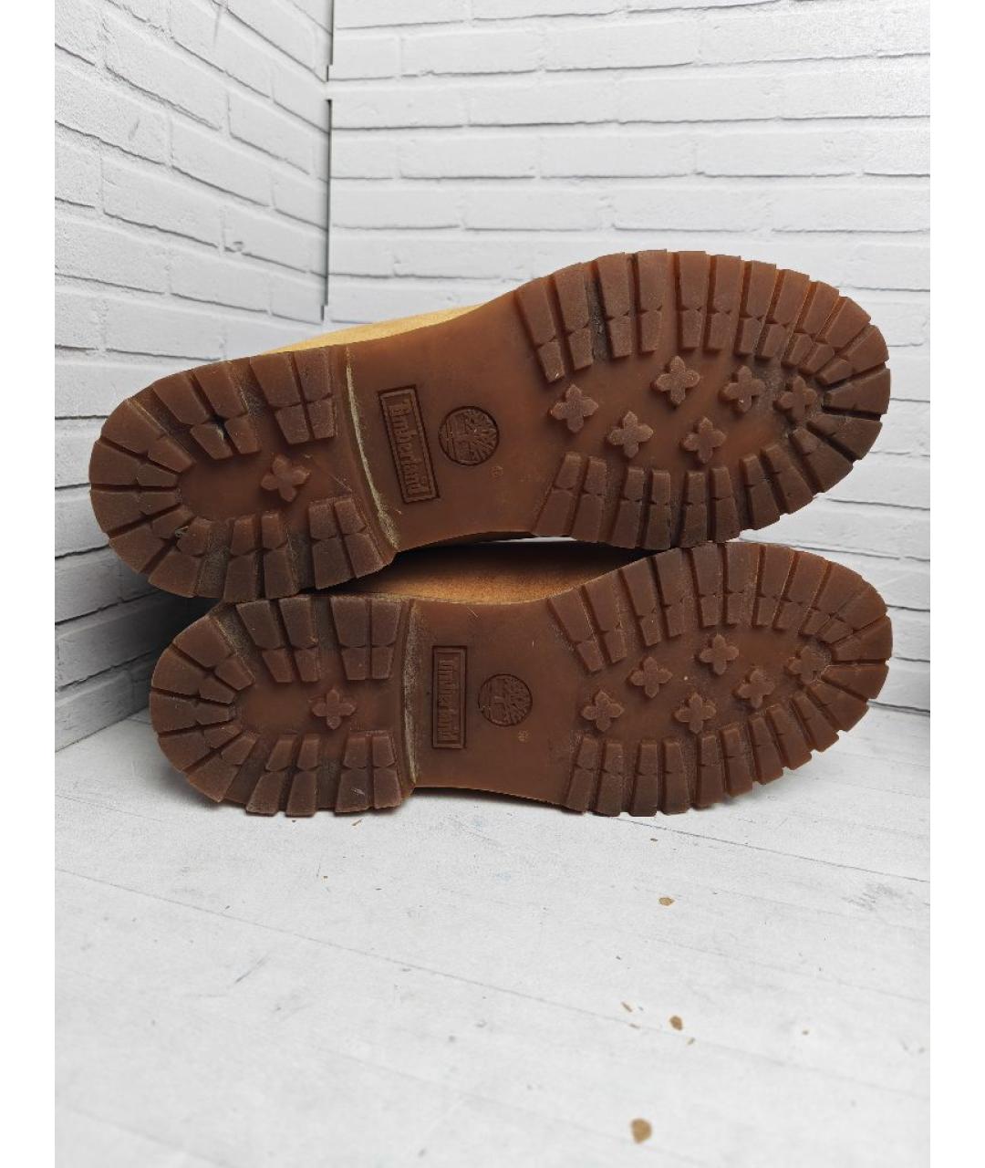 TIMBERLAND Оранжевые нубуковые высокие ботинки, фото 5