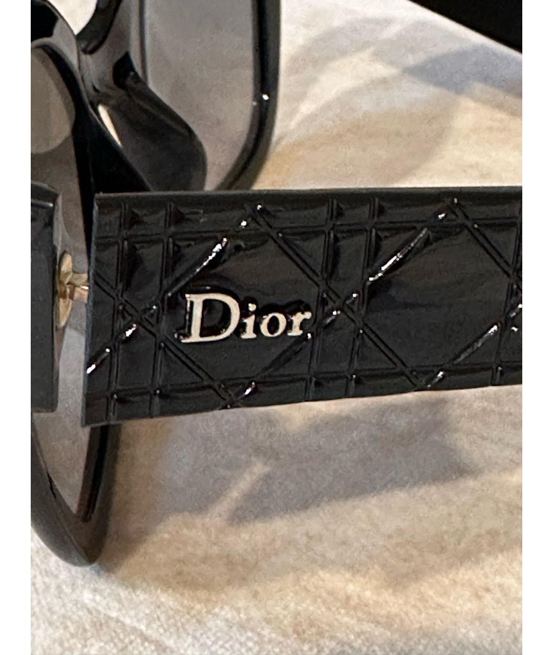 CHRISTIAN DIOR Черные пластиковые солнцезащитные очки, фото 3