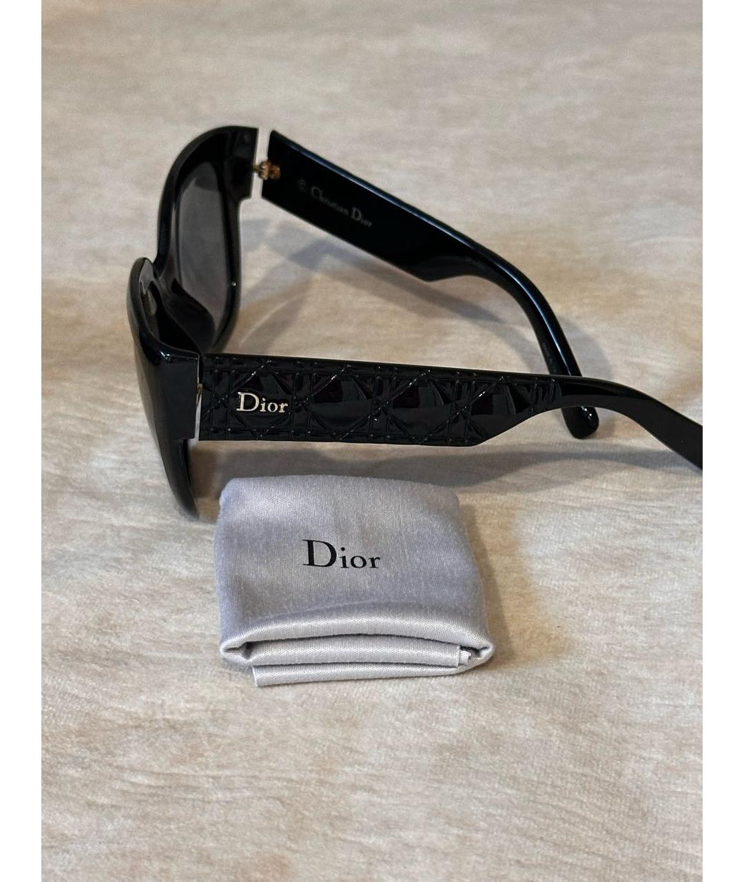 CHRISTIAN DIOR Черные пластиковые солнцезащитные очки, фото 2