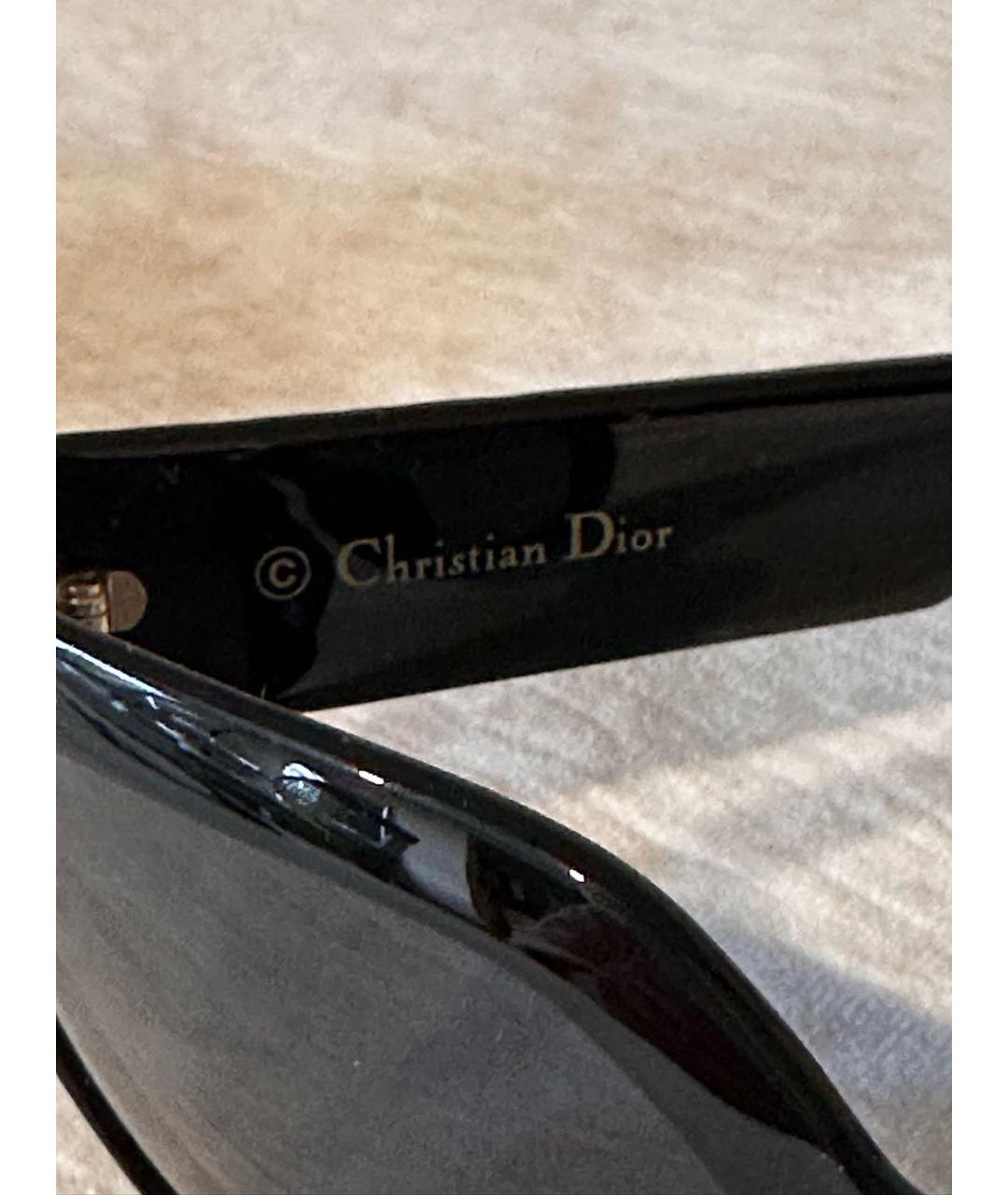 CHRISTIAN DIOR Черные пластиковые солнцезащитные очки, фото 4