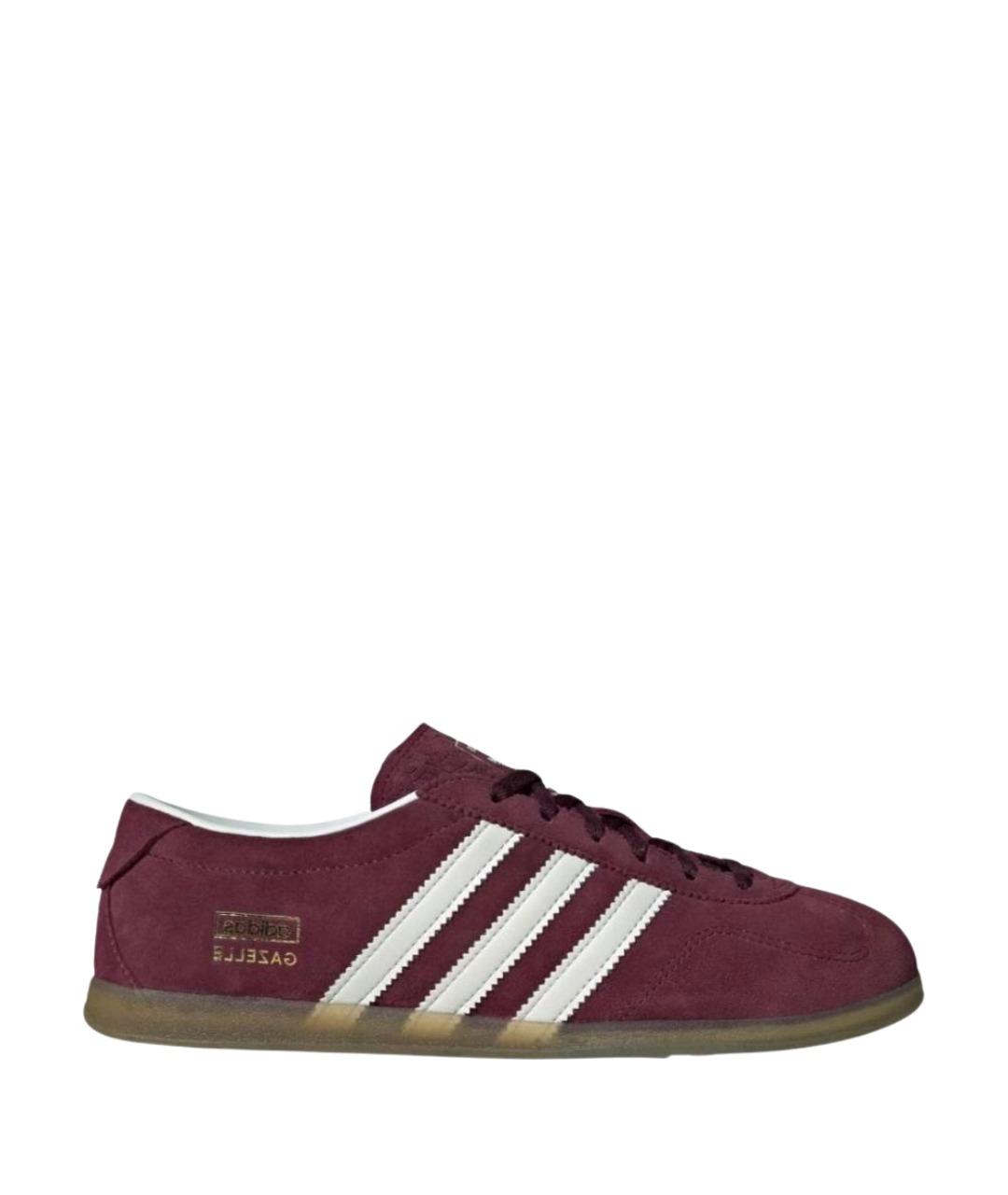 ADIDAS Бордовые замшевые низкие кроссовки / кеды, фото 1