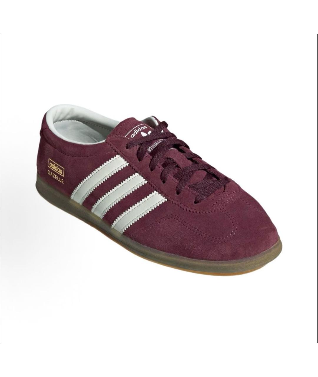 ADIDAS Бордовые замшевые низкие кроссовки / кеды, фото 2