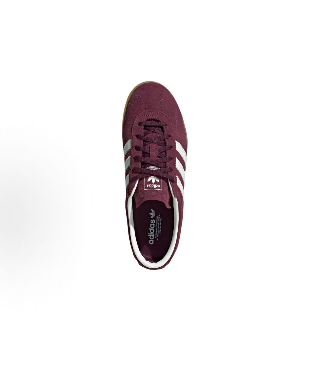 ADIDAS Бордовые замшевые низкие кроссовки / кеды, фото 4