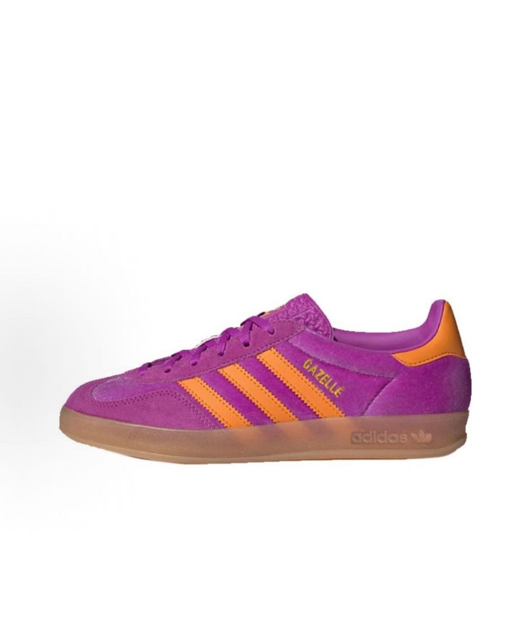 ADIDAS Фиолетовые замшевые низкие кроссовки / кеды, фото 2