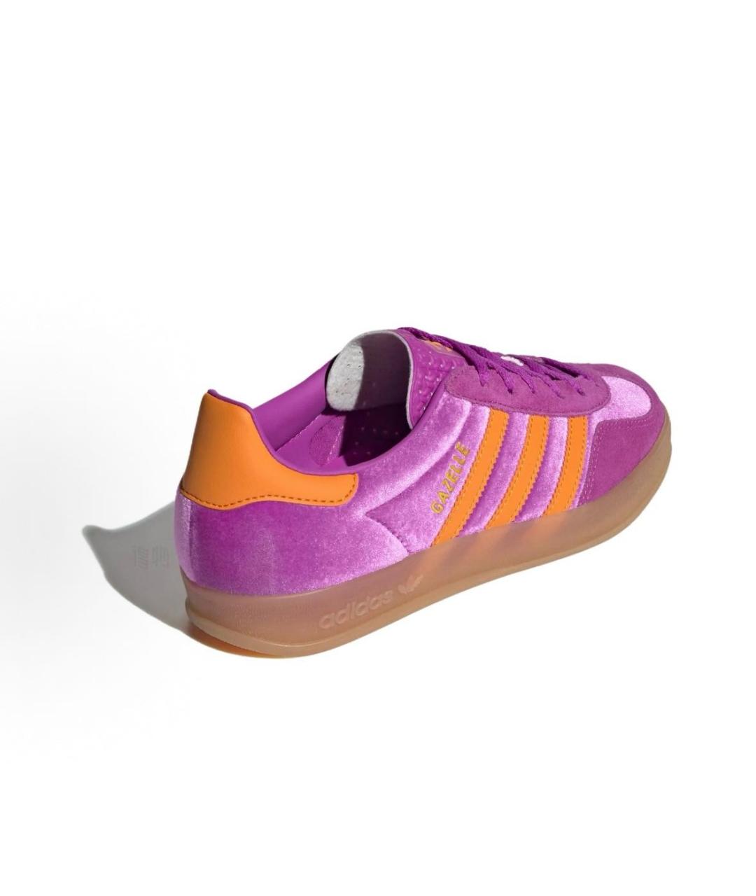 ADIDAS Фиолетовые замшевые низкие кроссовки / кеды, фото 4