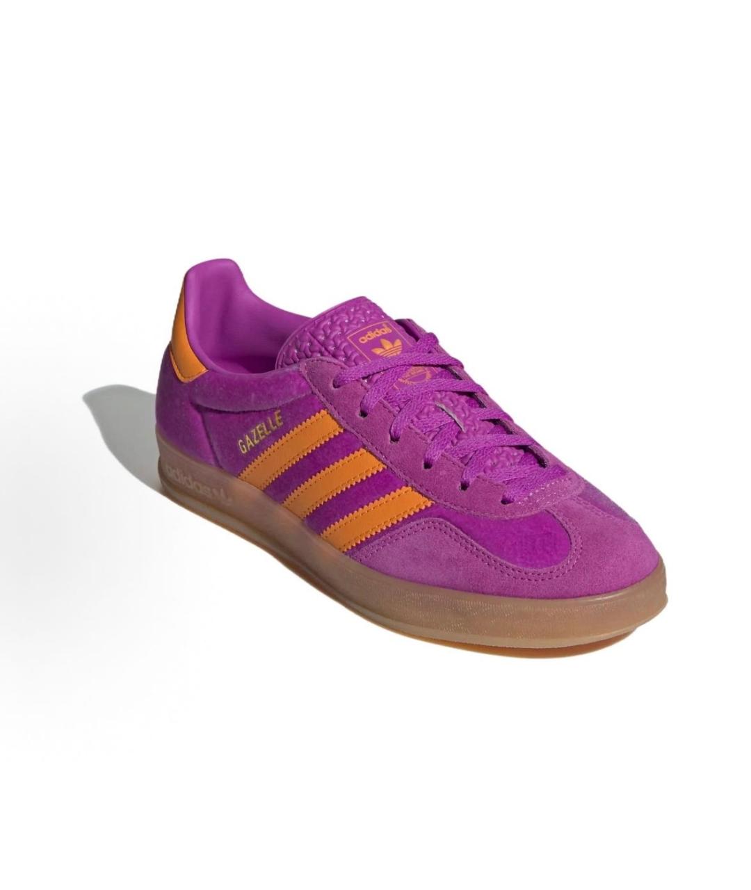 ADIDAS Фиолетовые замшевые низкие кроссовки / кеды, фото 3