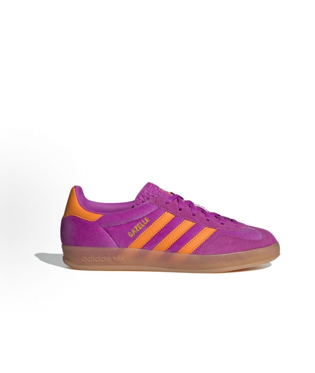 ADIDAS Фиолетовые замшевые низкие кроссовки / кеды, фото 5