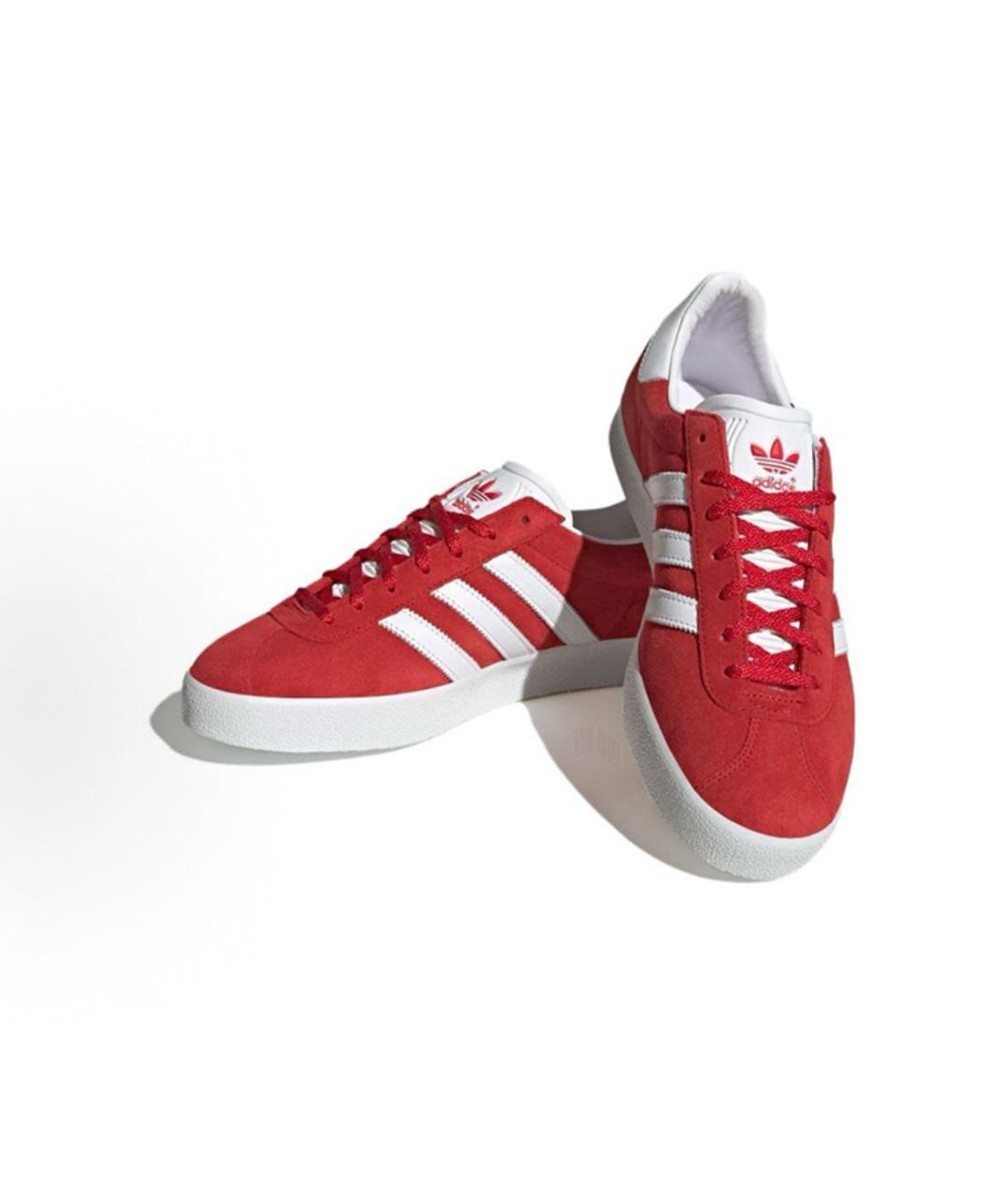 ADIDAS Красные замшевые низкие кроссовки / кеды, фото 3