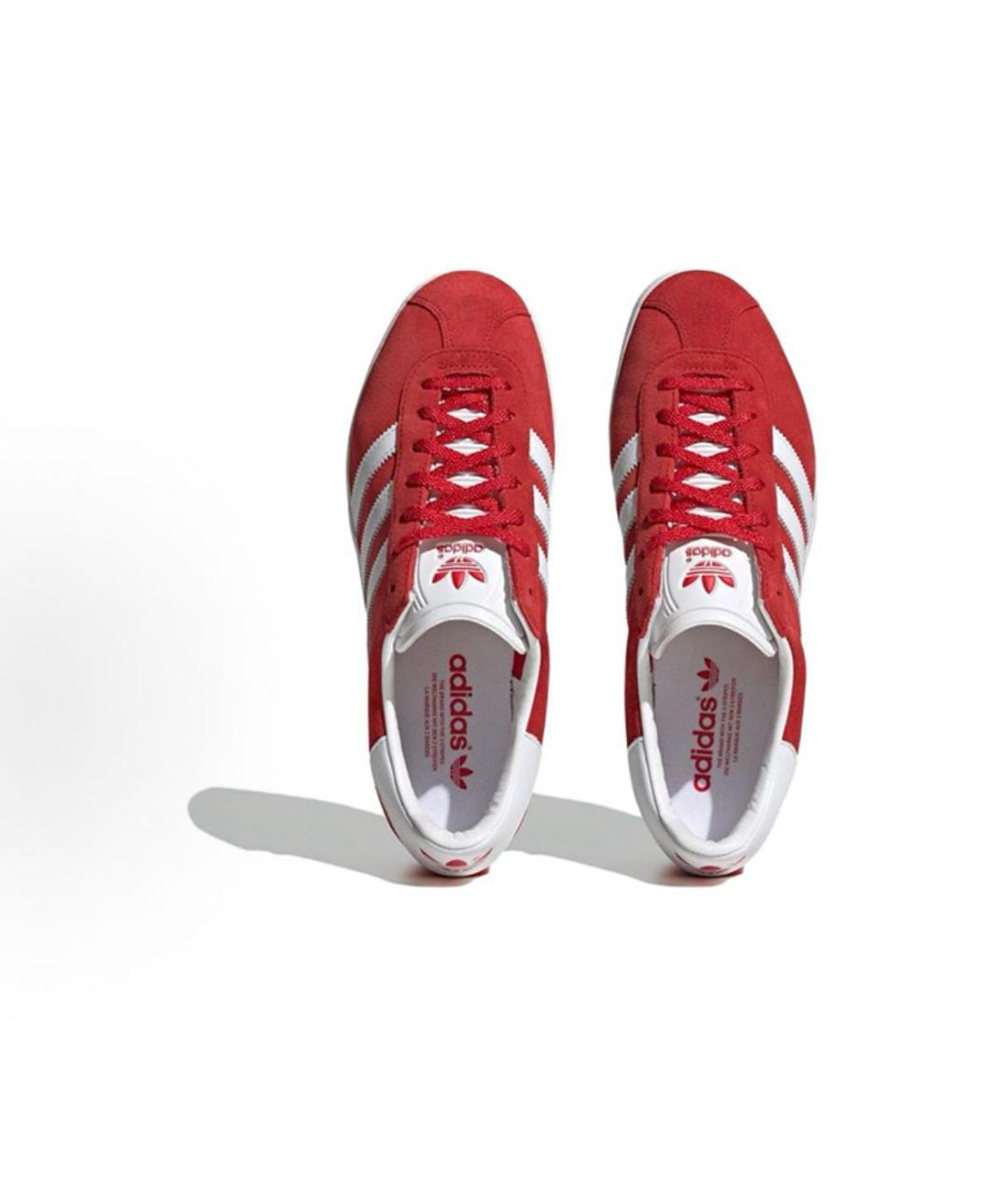 ADIDAS Красные замшевые низкие кроссовки / кеды, фото 5