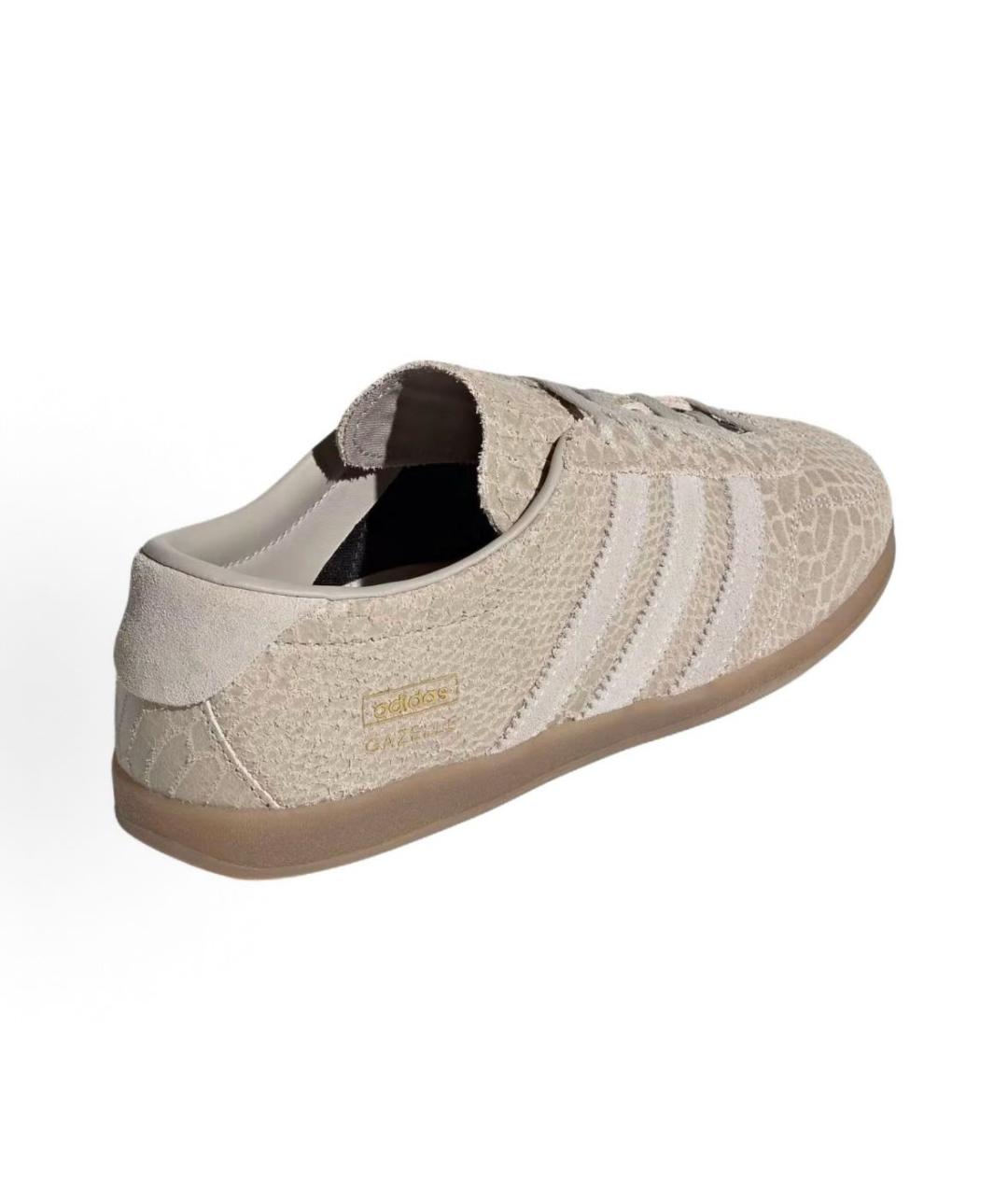 ADIDAS Бежевые кожаные низкие кроссовки / кеды, фото 4