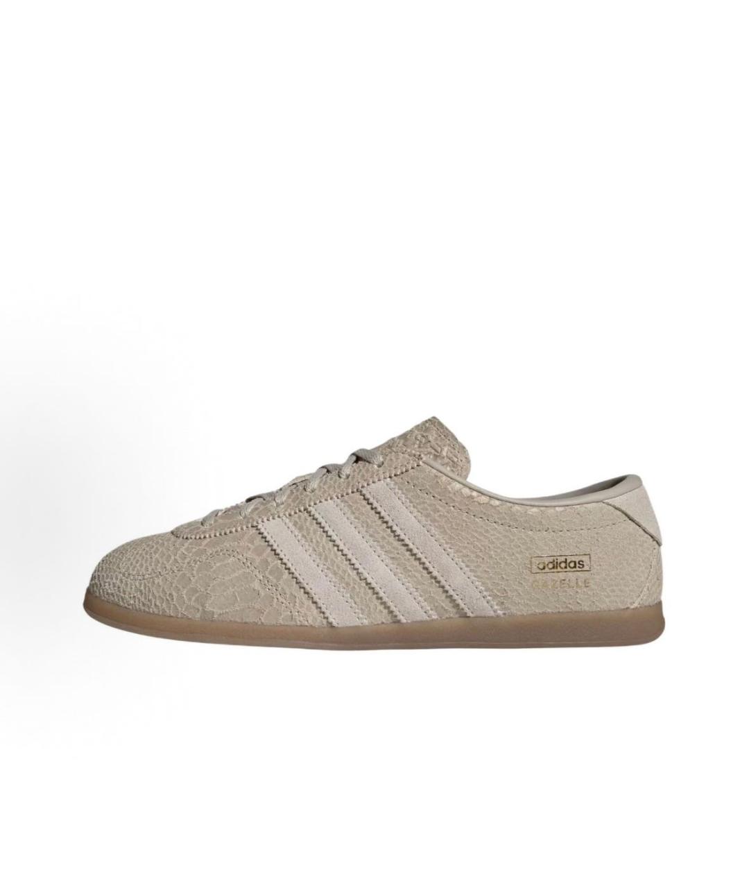 ADIDAS Бежевые кожаные низкие кроссовки / кеды, фото 2