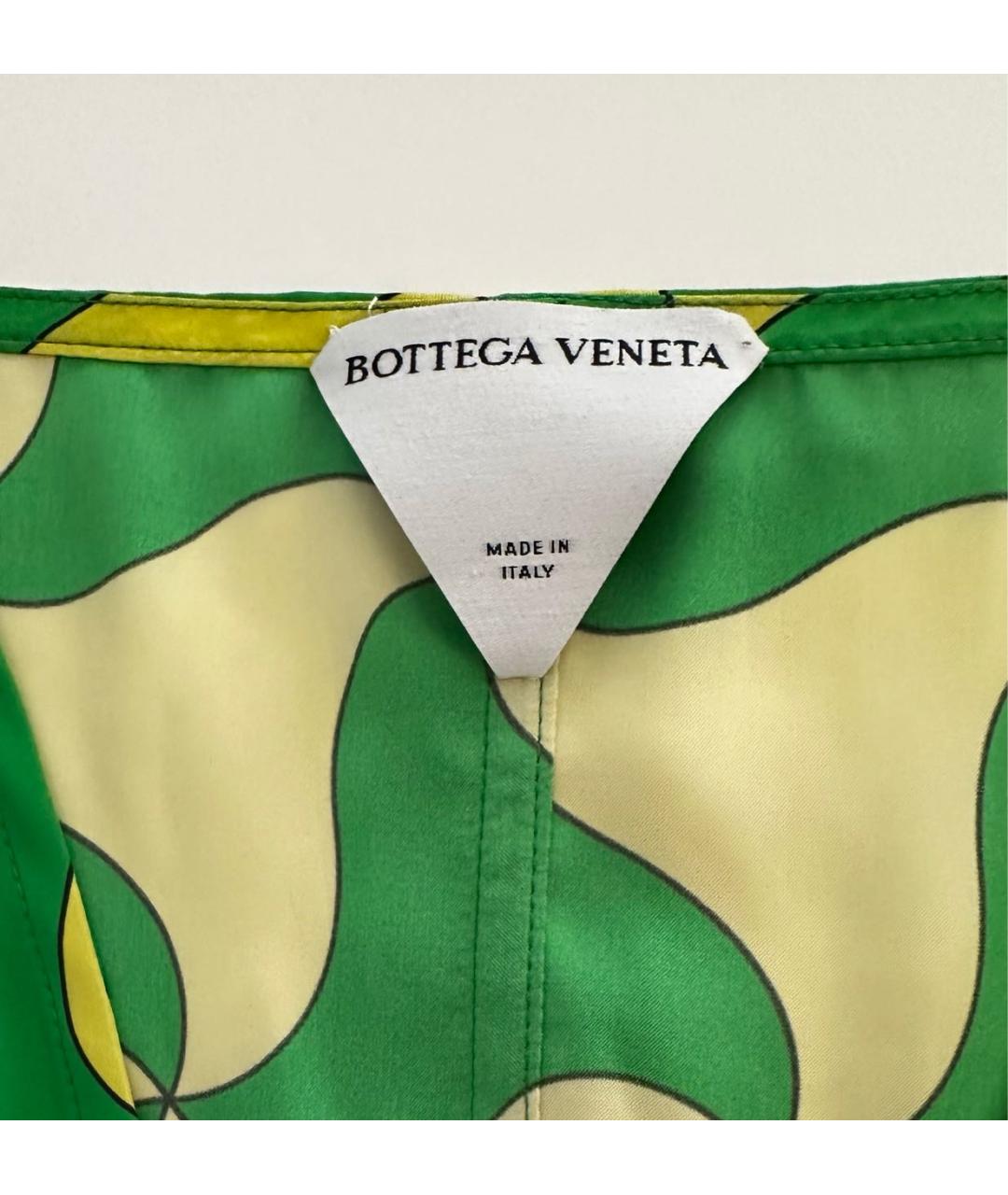 BOTTEGA VENETA Желтое вискозное повседневное платье, фото 3