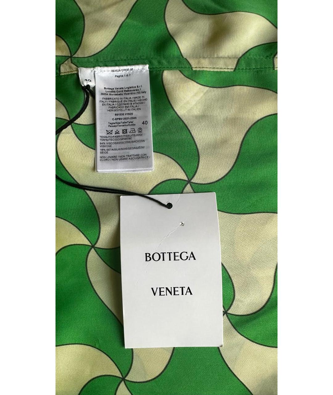 BOTTEGA VENETA Желтое вискозное повседневное платье, фото 7