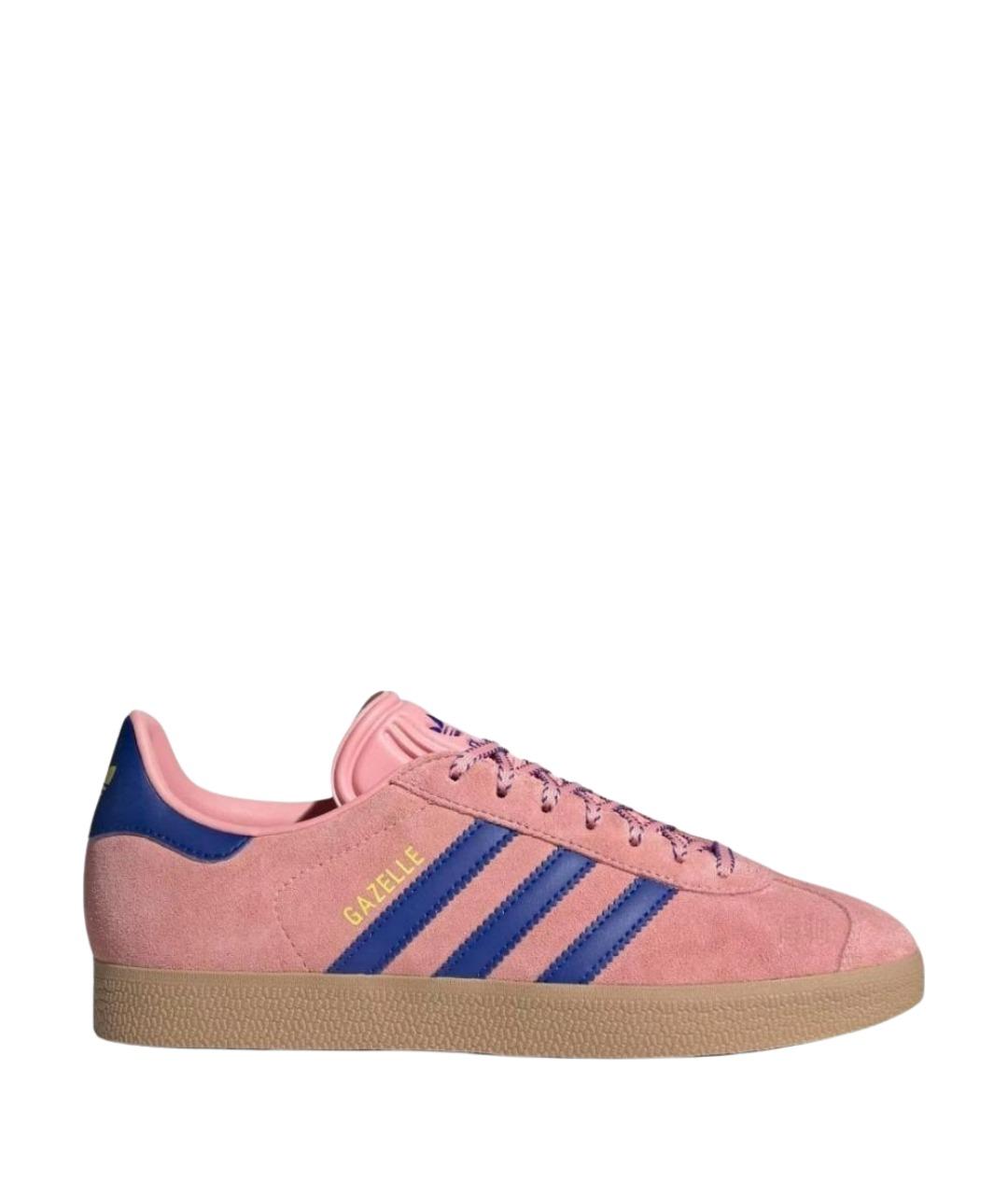 ADIDAS Розовые замшевые низкие кроссовки / кеды, фото 1