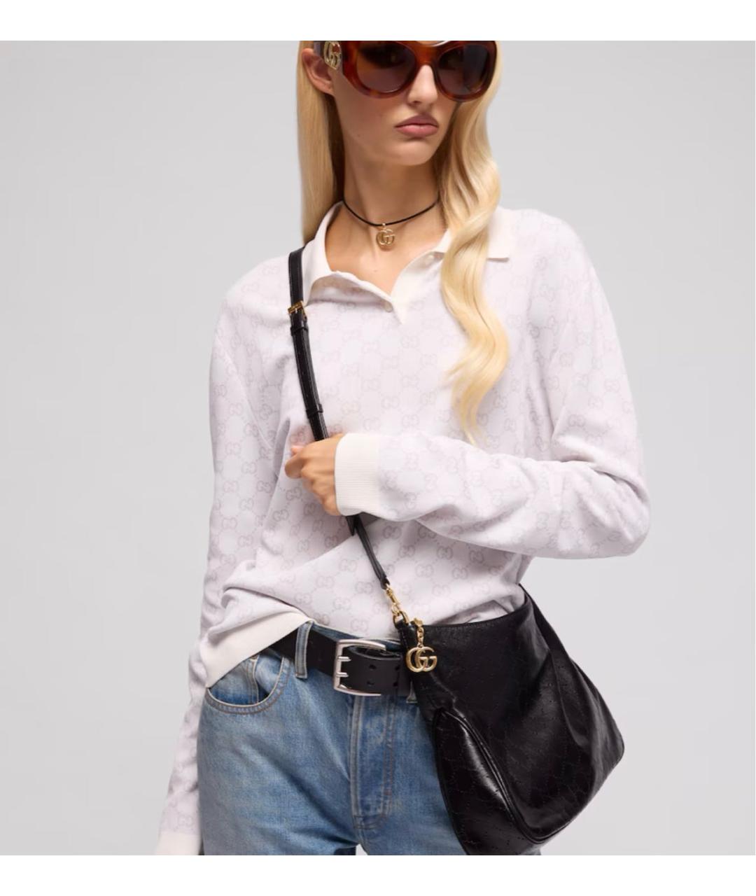 GUCCI Черная кожаная сумка с короткими ручками, фото 5