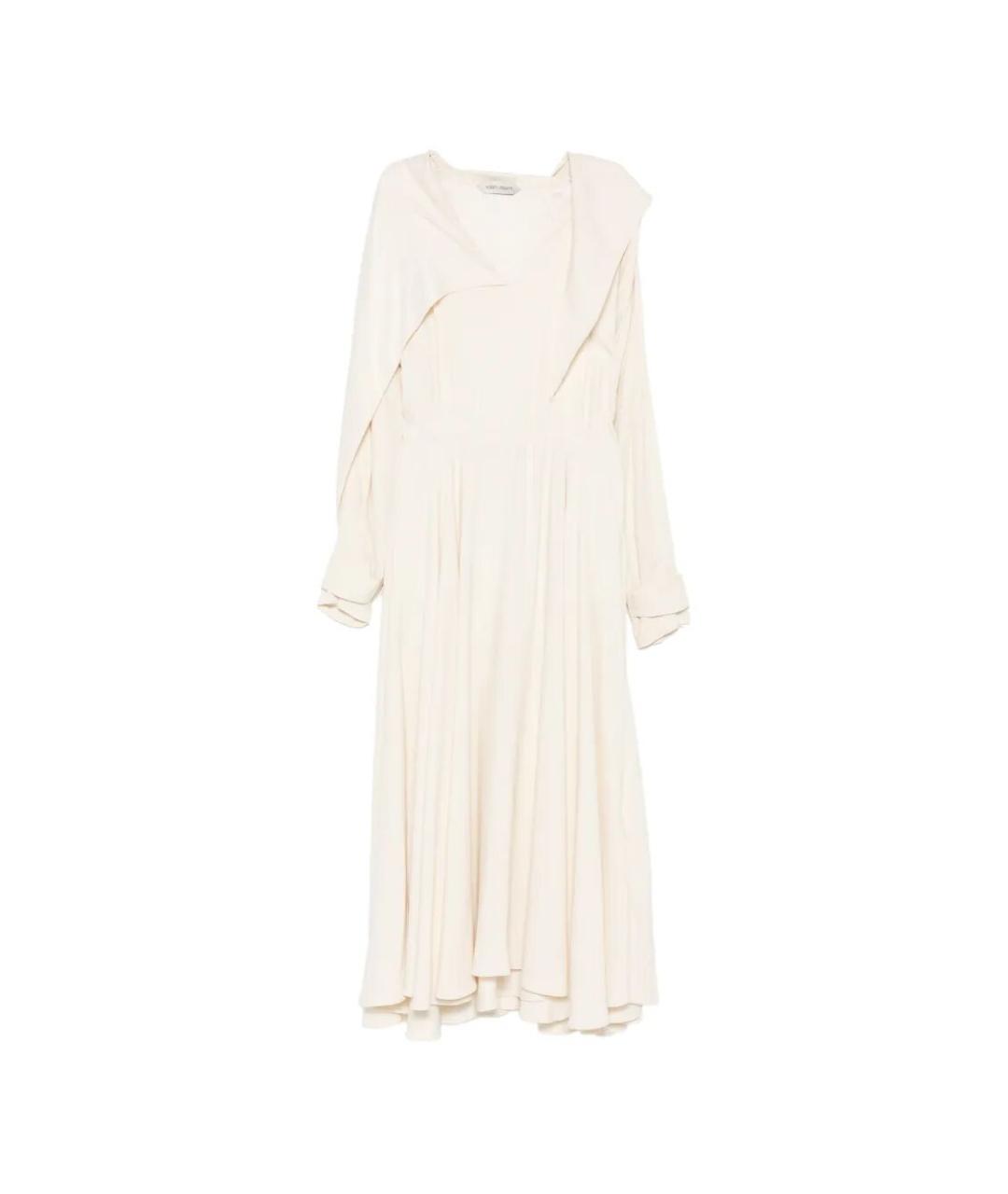 ALBERTA FERRETTI Бежевое вискозное платье, фото 1
