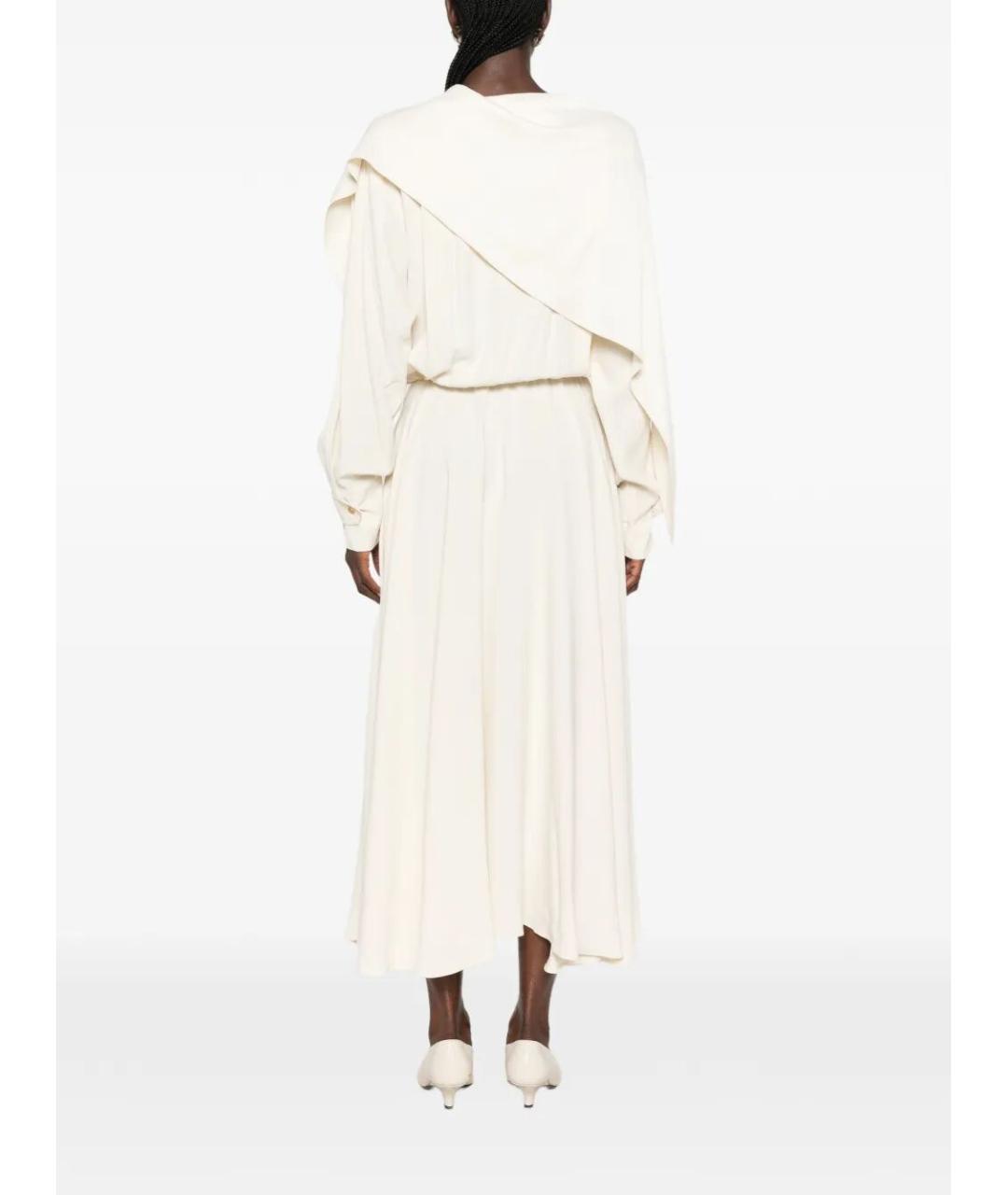 ALBERTA FERRETTI Бежевое вискозное платье, фото 2