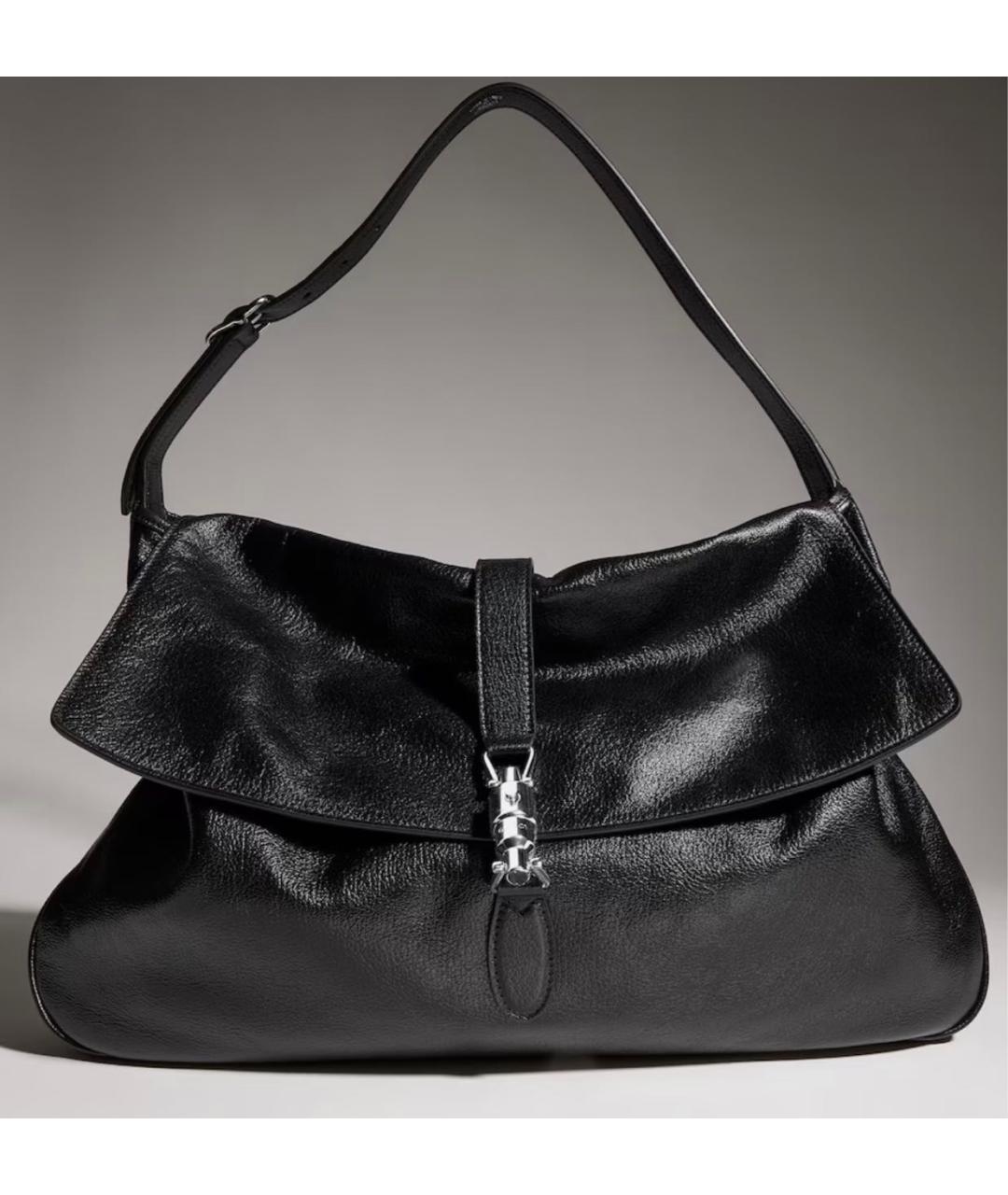 GUCCI Черная кожаная сумка с короткими ручками, фото 6