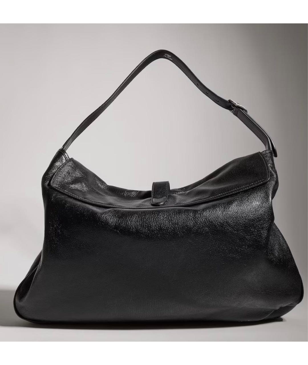 GUCCI Черная кожаная сумка с короткими ручками, фото 2