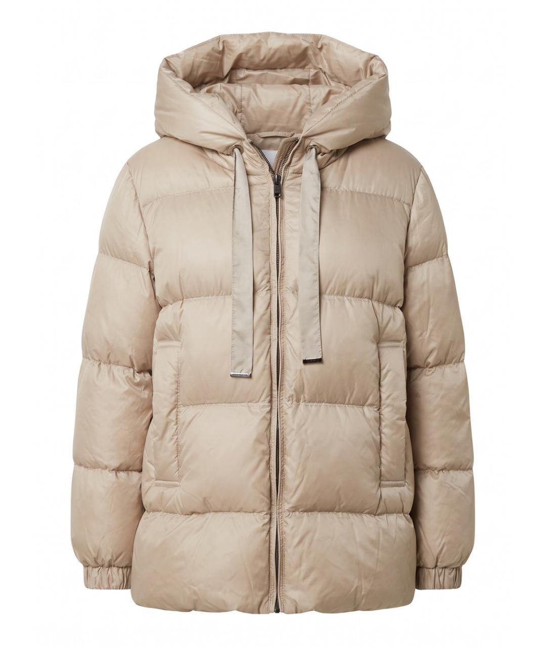 MAX MARA Бежевая полиэстеровая куртка, фото 1