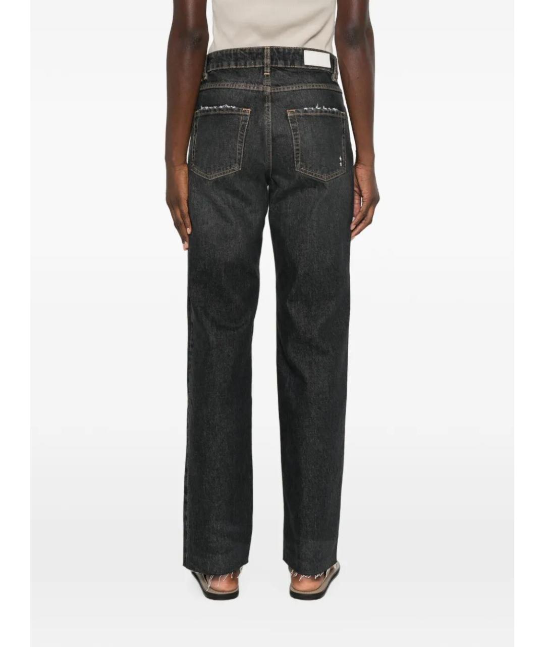 ICON DENIM Черные хлопковые прямые джинсы, фото 4