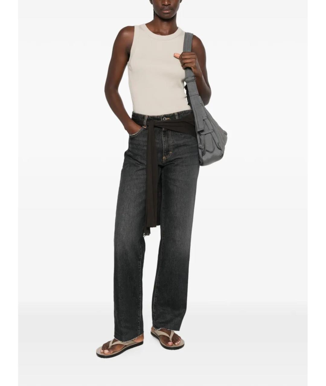ICON DENIM Черные хлопковые прямые джинсы, фото 2