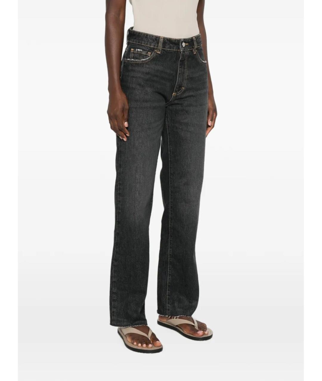 ICON DENIM Черные хлопковые прямые джинсы, фото 5