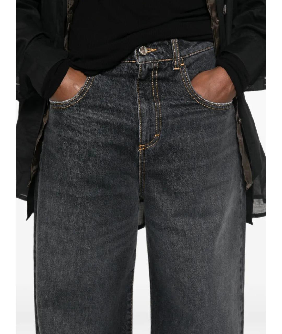 ICON DENIM Черные хлопковые прямые джинсы, фото 3