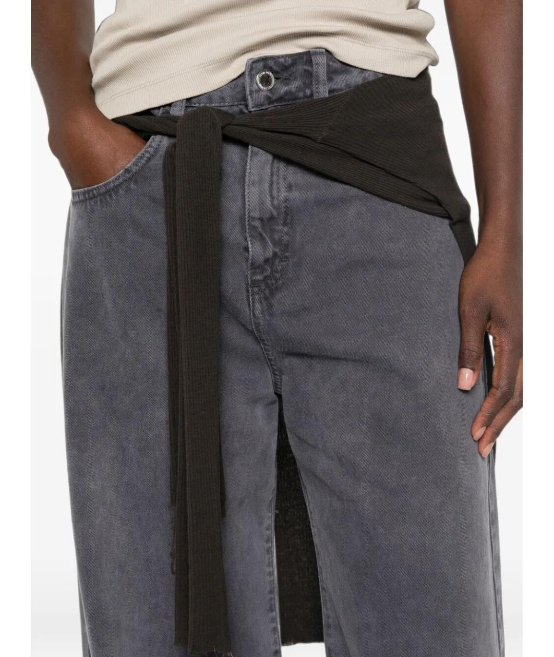 ICON DENIM Серые хлопковые прямые джинсы, фото 3