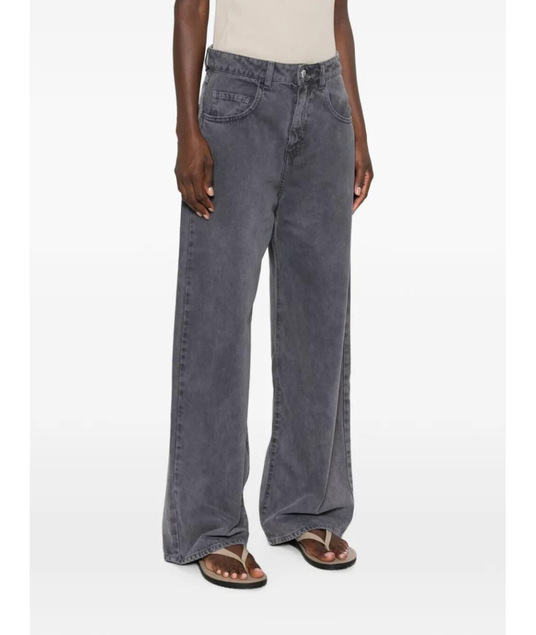 ICON DENIM Серые хлопковые прямые джинсы, фото 4