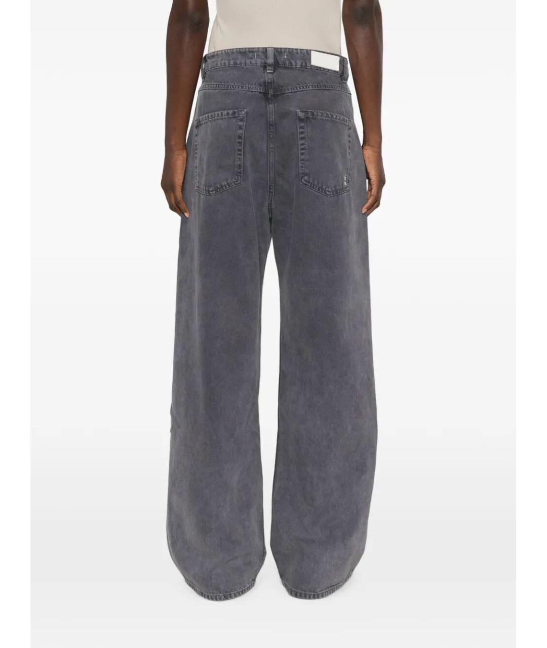 ICON DENIM Серые хлопковые прямые джинсы, фото 5