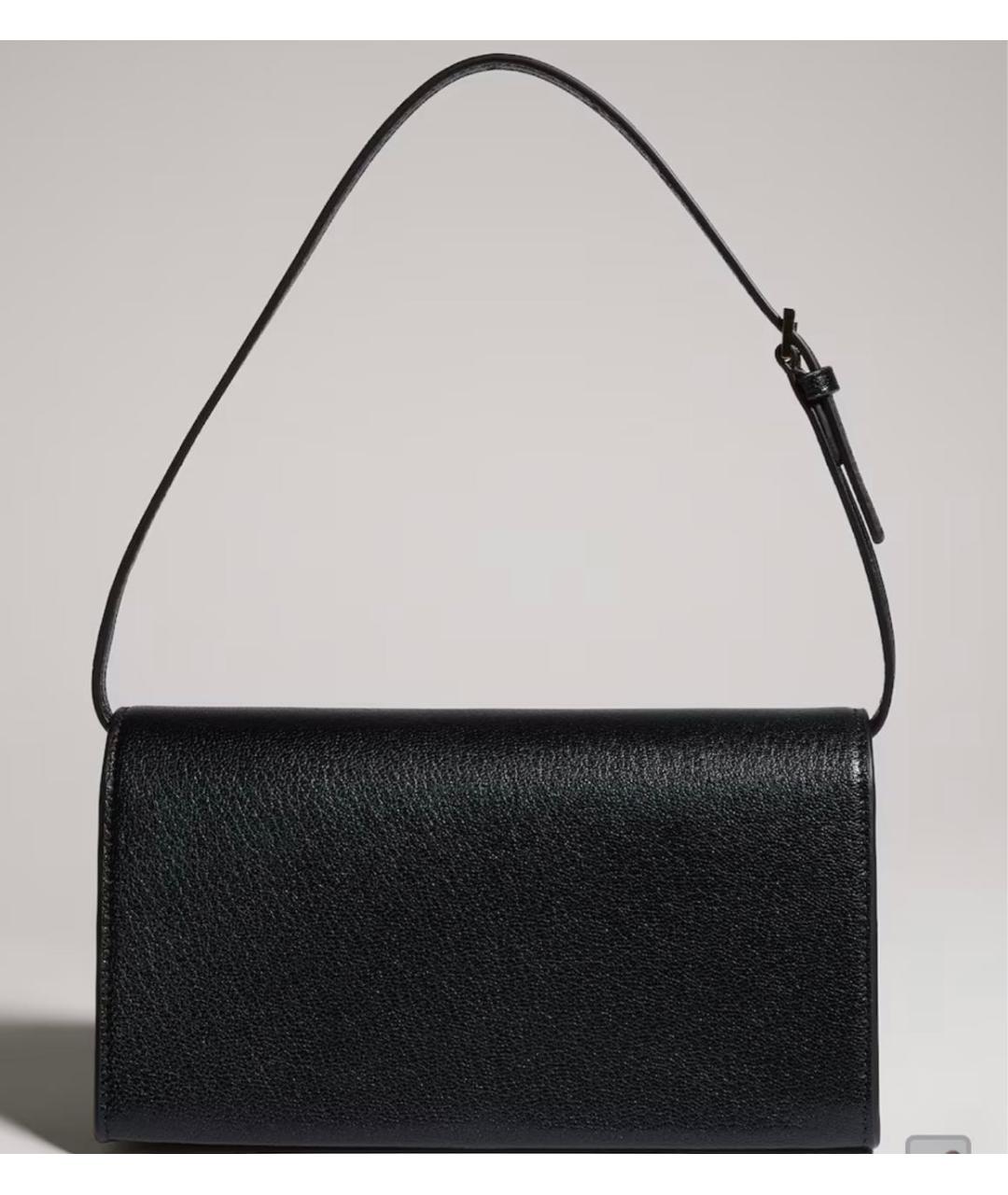 GUCCI Черная кожаная сумка с короткими ручками, фото 2