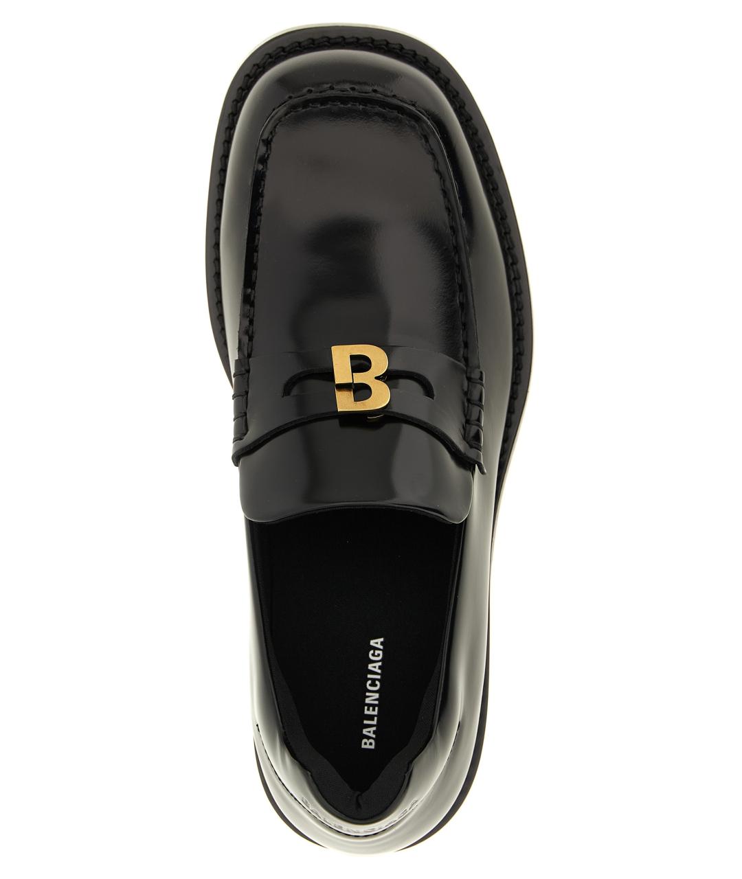 BALENCIAGA Черные кожаные лоферы, фото 4