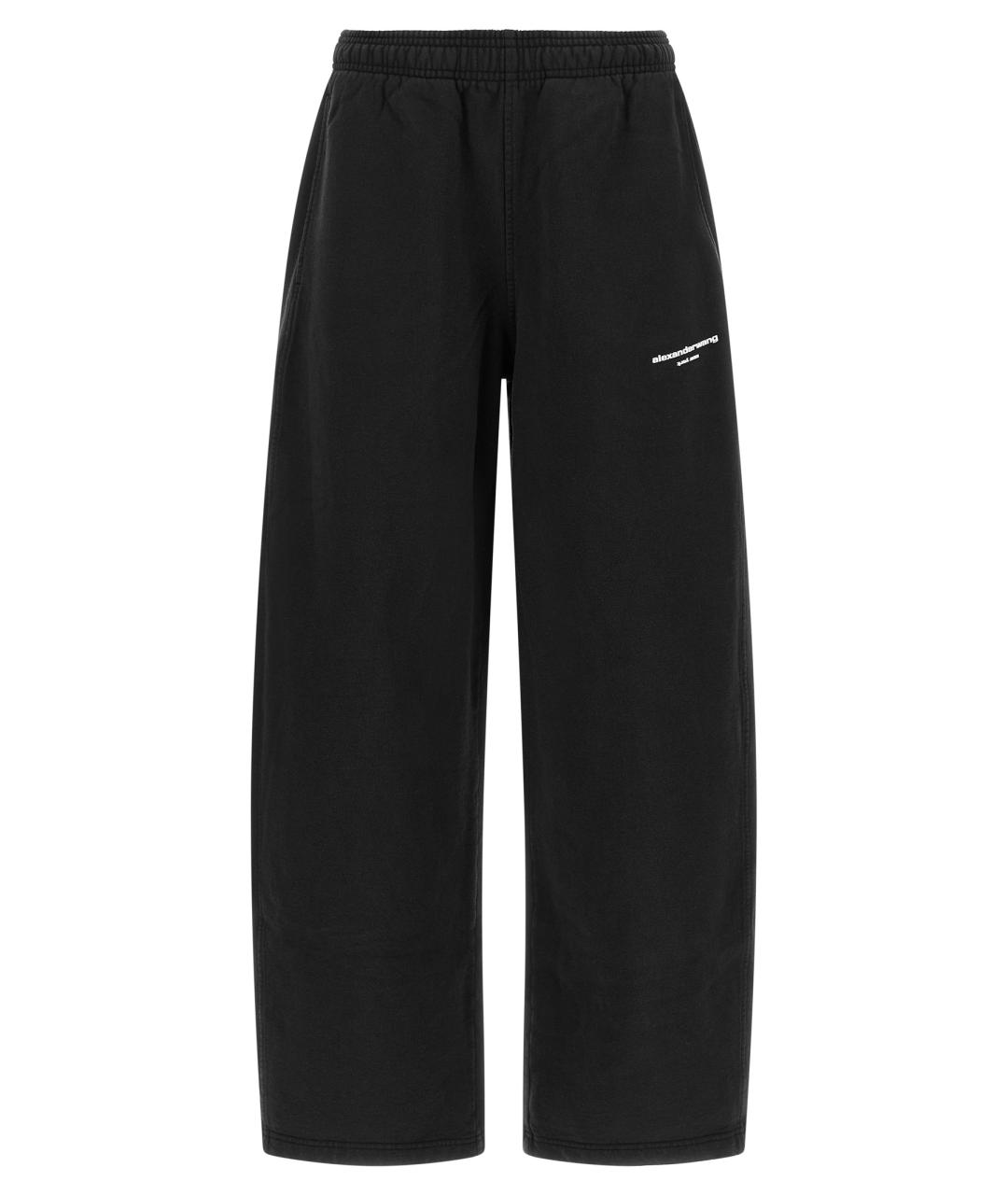 ALEXANDER WANG Черные хлопковые прямые брюки, фото 1