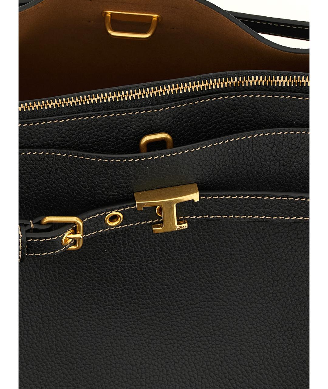 TOD'S Черная кожаная сумка через плечо, фото 4