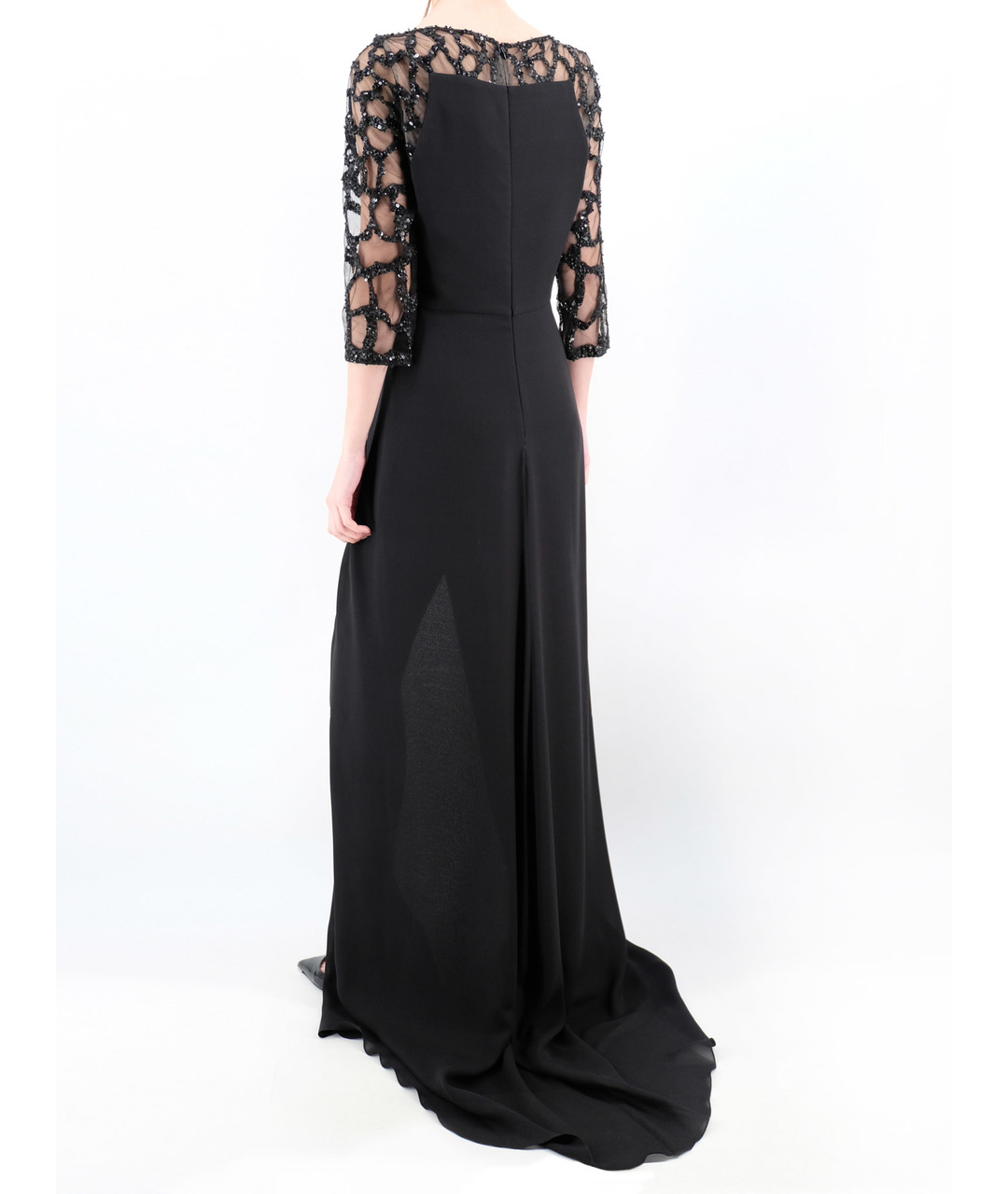 ELIE SAAB Черное шелковое вечернее платье, фото 3