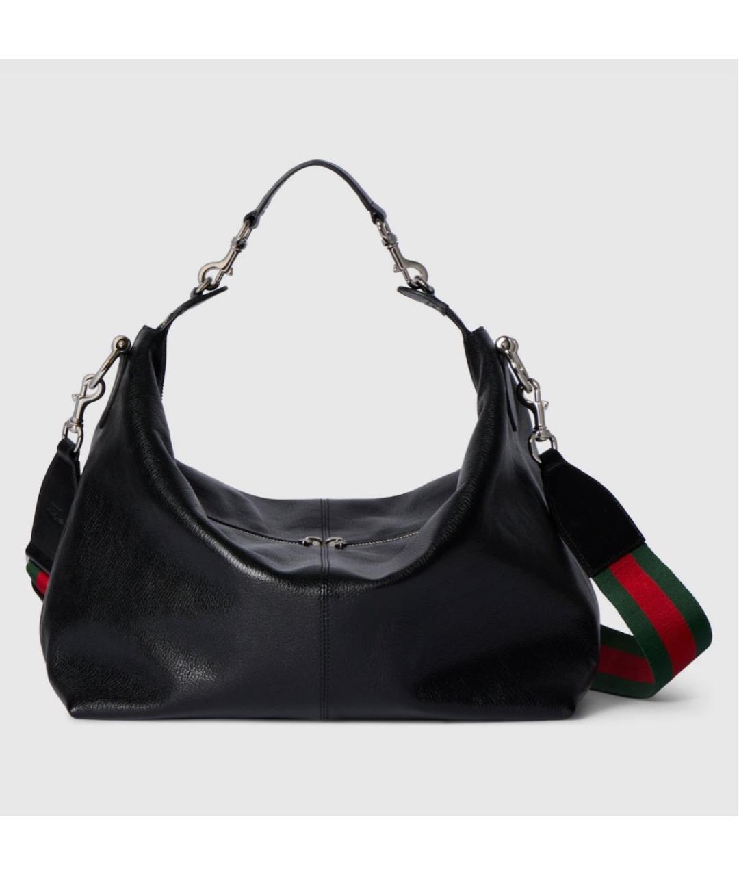 GUCCI Черная кожаная сумка с короткими ручками, фото 5